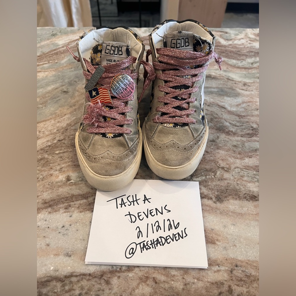 Golden Goose Mid Stars Like New Dream Maker Edition Daisy Print - Picture 4 of 10